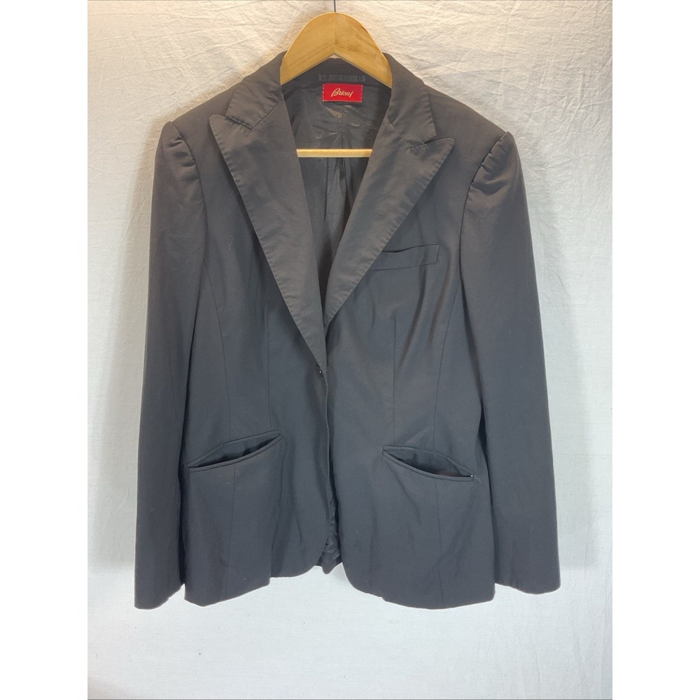 BRIONI Womens‎ Blazer Single Breasted 1 Button IT 44 US 8 Career Office luxury